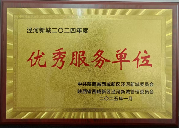 陜西地礦區(qū)研院有限公司榮獲涇河新城&ldquo;優(yōu)秀服務(wù)單位&rdquo;稱號(hào)